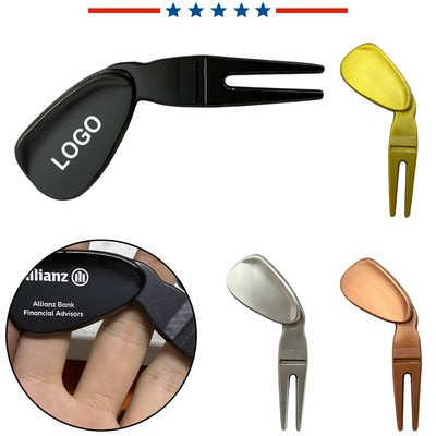 Golf-shaped golf divot tool