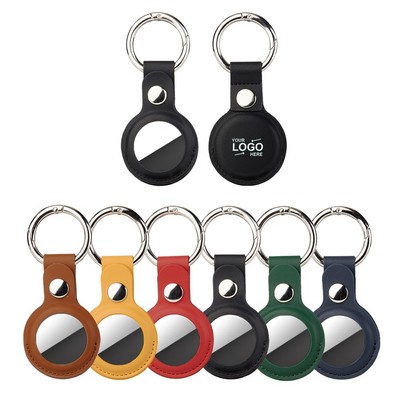 PU Leather Airtag Holder Keychain