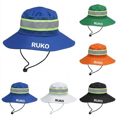 High-Visibility Reflective Boonie Hat with Breathable Mesh