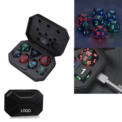 LED Set Light Up Rechargeable Dice