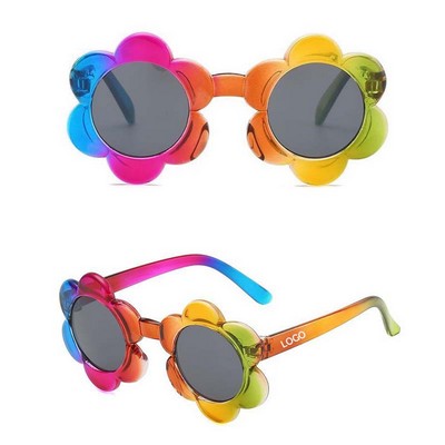 Kids Sunflower Shaped Sunglasses - Rainbow