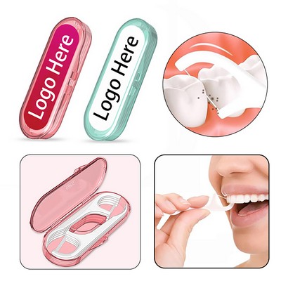 Travel Portable Sealed Floss Picks Dispenser Case W/10 Superfine Toothpick Flossers