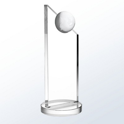 Apex Globe Crystal Award, 7"H