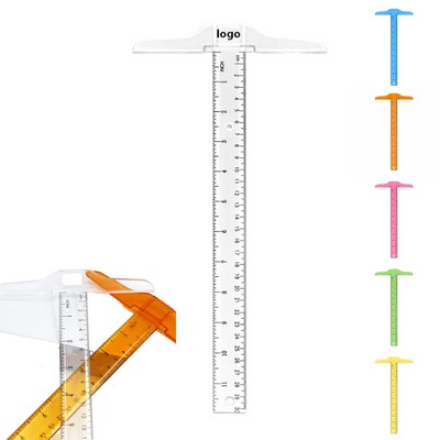 Plastic T-Square Ruler With Double Scale