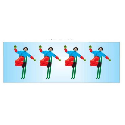 Skier Panoramic Metal Photo Magnet (1 5/8"x4 5/8")