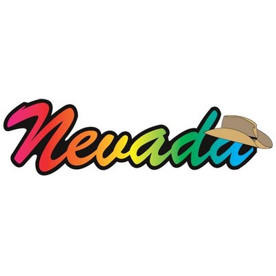 Nevada w/ Cowboy Hat Maxi Magnet (6 Square Inch)