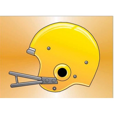 Football Helmet Rectangle Badge w/ Bar Pin (2"x3")