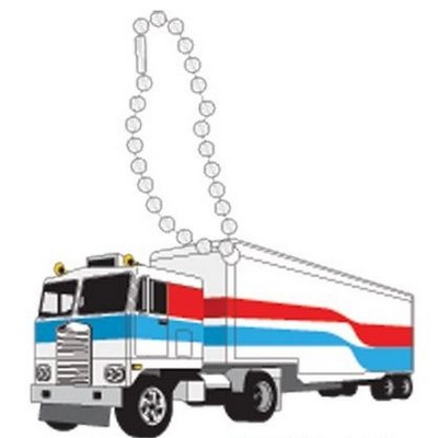 Semi Truck Promotional Line Key Chain w/ Black Back (6 Square Inch)