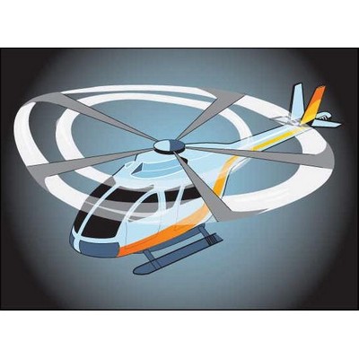 Helicopter Metal Photo Magnet (2 1/2"x3 1/2")