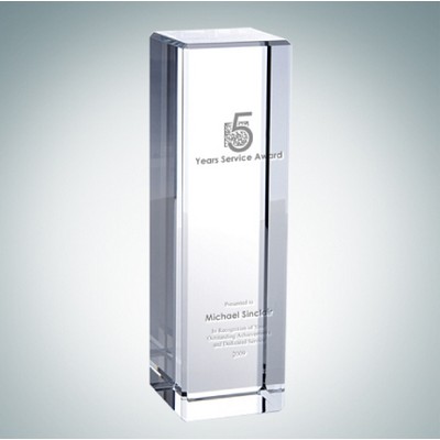 Rectangular Column Optical Crystal Award (Medium)