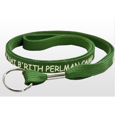 5/8" Dark Green Tubular Lanyard (15 Mil)