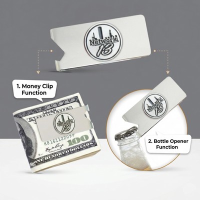 Money Clip/Bottle Opener (Custom Emblem)