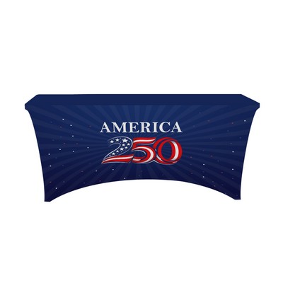 Stretch Table Cover - 4Sided with Zipper Back - Sleek Fit (8' x 2.5')