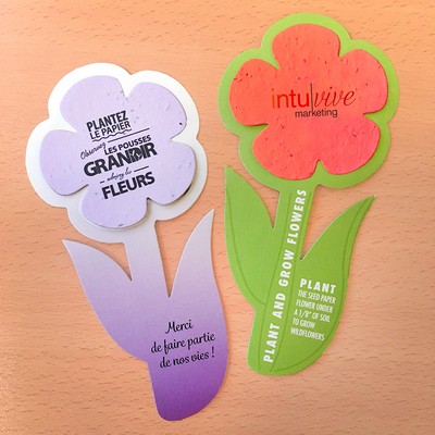 Single-Sided Rounded Flower With Plantable Shape