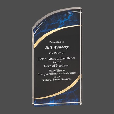 Blue Marble Rounded Acrylic Award (3½"x6")