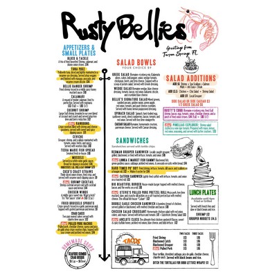 Full-Color Menus | 11" x 17" | 16pt | Restaurant Printing