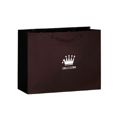 13x5x10'' Matt/Gloss 210GSM White Cardboard Shopping Bag