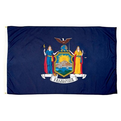 New York Indoor Parade Flag w/Fringe (4'x6')