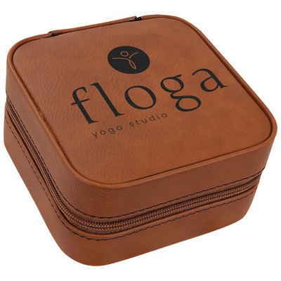 Rawhide Leatherette Travel Jewelry Box