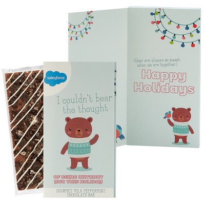 3.5 Oz. Belgian Chocolate Greeting Card Box (I Couldn't Bear The Thought)- Milk & Cookies Bar