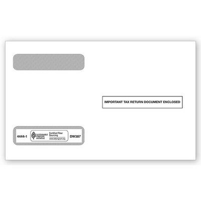 Double Window Envelopes - for W-2, 4-Up