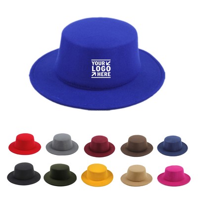 Brim Flat Fedora Hat