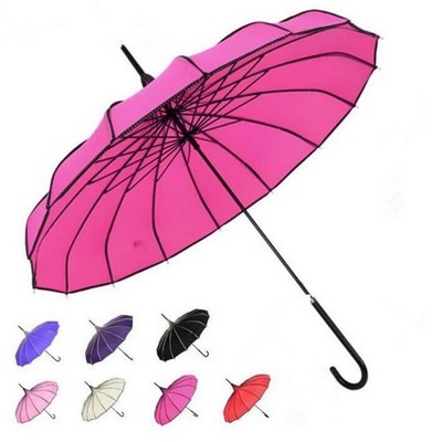 44" Pongee Fabric Retro Pagoda Parasol Umbrella