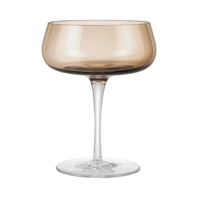 blomus 7 Oz. Belo Coffee Brown Champagne Saucer Glasses (Set Of 2)