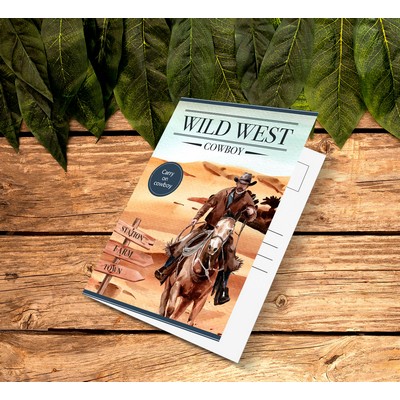 Folded Postcards 10pt. cardstock Matte - 8" x 6" (Fold to 4" x 6")