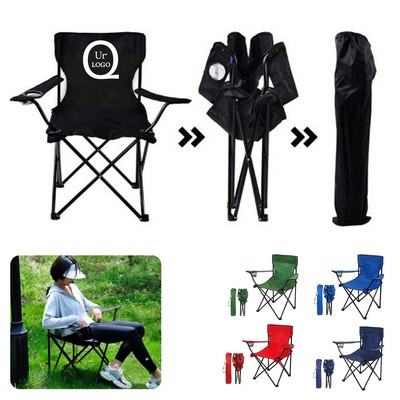 Folding Camping Chair w/ Mesh Cup Holder
