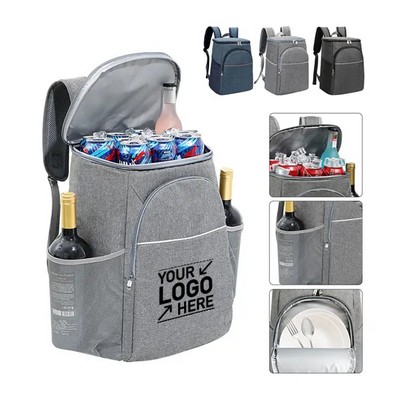 30-Can Insulated Cooler Backpack with Leakproof Liner