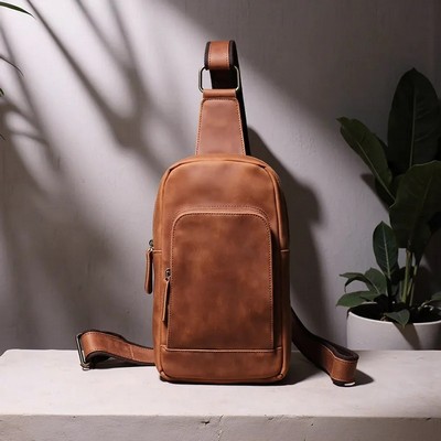 Erling Leather Sling Bag/Crossbody bag (9.8" x 7.1" x 2.8")