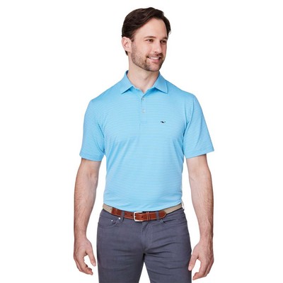 Vineyard Vines® Men's Bradley Stripe Sankaty Short Sleeve Polo Shirt