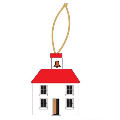 School House Executive Ornament w/ Mirrored Back (8 Square Inch)