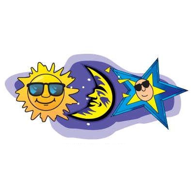 Sun And Moon Executive Magnet w/ Full Magnetic Back (12 Square Inch)