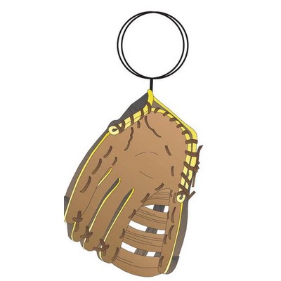 Baseball Glove Gift Shop Key Chain w/Mirrored Back (2 Square Inch)
