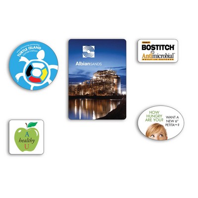 White Poly Roll Stickers - Up to 2"x2"