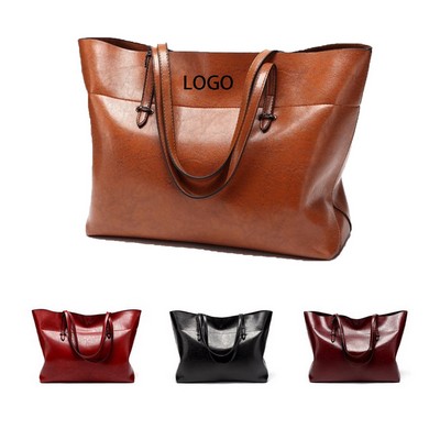 Vintage Leather Tote Handbag