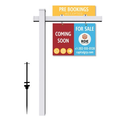 24"x24" Real Estate Signs Post Kit with Rider