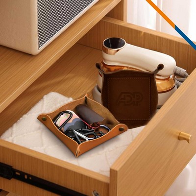 LeaHold Leather Storage Tray