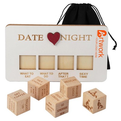 Wooden Date Night Dice Set