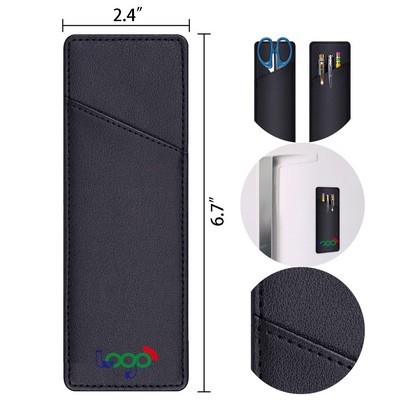 Magnetic Pu Leather Pencil Holde