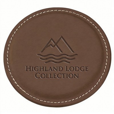 Custom Printed Leather Coaster