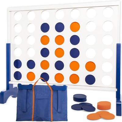Giant Wooden 4-in-a-Row Complete Game Set