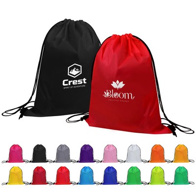 Large Sport Polyester Drawstring Backpack 16.5"x13.4"