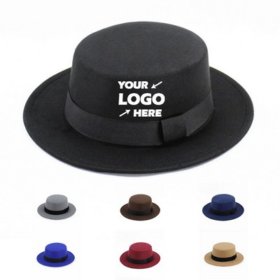 Vintage Flat Top Fedora Hat