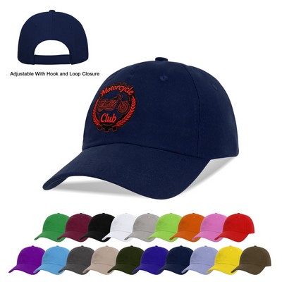 6 Panel Low Profile Unstructured Cotton Baseball Cap