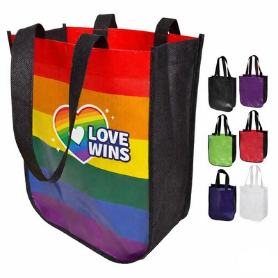 Laminated Fashion Non-woven Tote Bag- 11.75" x 9.25"x 4.5"
