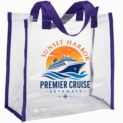 Clear Stadium Game Tote Bag- 12" x 12"x 6"
