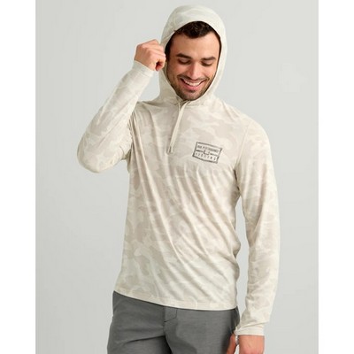 Huk® Men's UPF 50+ Raglan Printed Hooded T-shirt with Custom Logo